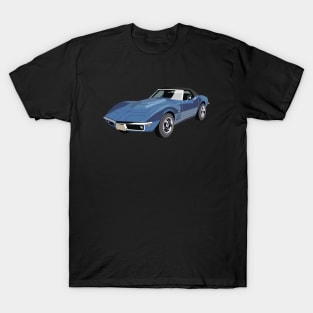 Vintage Blue Sport Car T-Shirt